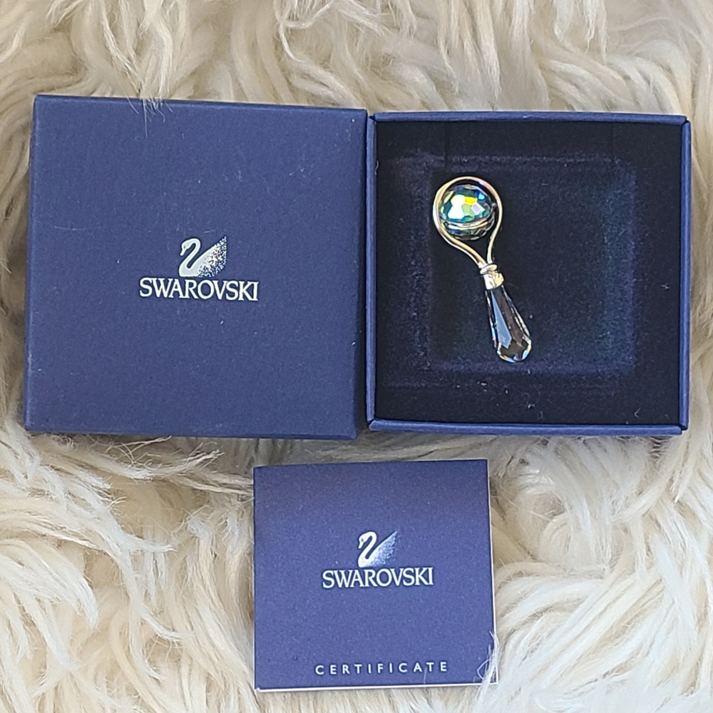 Swarovski Baby Rattle- Like New In Box - Picture 2 of 6